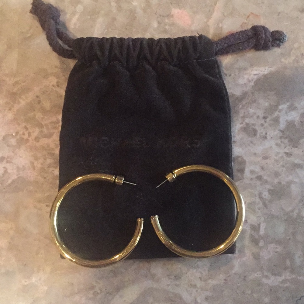 Michael Kors Gold hoop earrings 2”